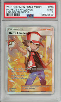 Pokemon Graded: Red's Challenge 213/214 Unbroken Bonds (2019) Full Art PSA 9