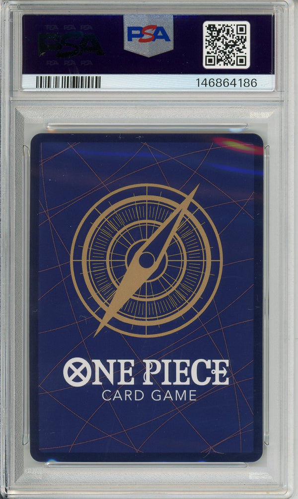 One Piece Graded: Gum-Gum Fire-Fist Pistol Red Hawk OP11-114 Fist of Divine Speed (2025) Alt Art PSA 9