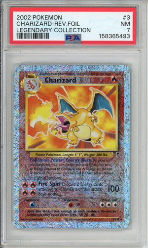 Pokemon Graded: Charizard 3/110 Legendary Collection (2002) Rev. Foil PSA 7