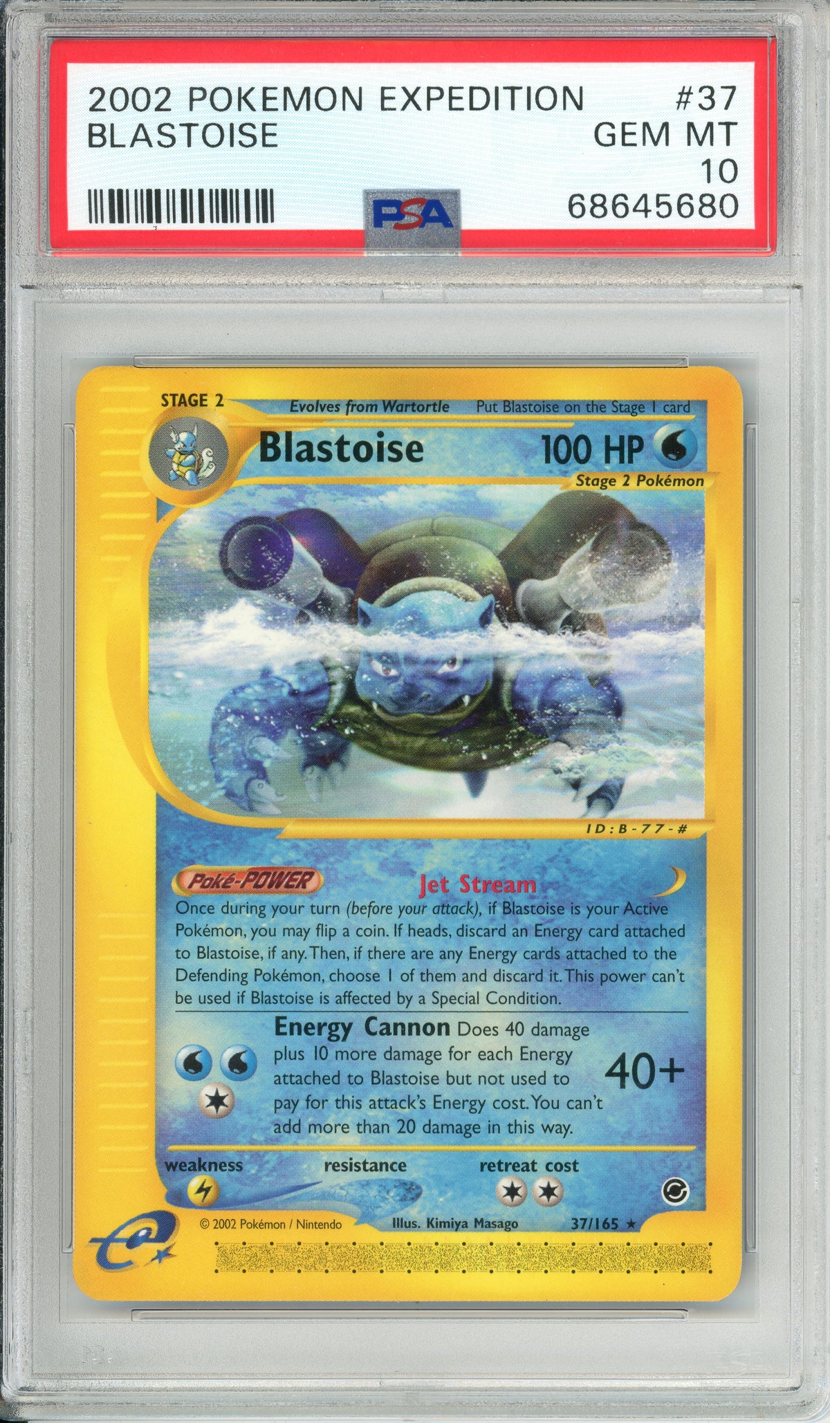 Pokemon Graded: Blastoise 37/165 Expedition (2002) PSA 10
