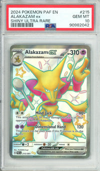 Pokemon Graded: Alakazam ex 215/91 Paldean Fates (2024) Rare Holo PSA 10
