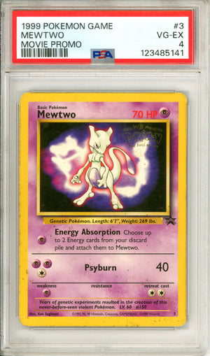 Pokemon Graded: Mewtwo #3 Movie Promo (1999) PSA 4