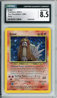 Pokemon Graded: Entei 6/64 Neo Revelation (2001) Holo CGC 8.5