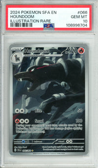 Pokemon Graded: Houndoom 66/64 Shrouded Fable (2024) IR Holo PSA 10
