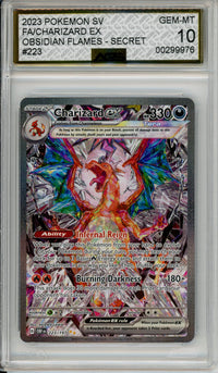 Pokemon Graded: JP Charizard ex 223/197 Obsidian Flames (2023) Secret Rare AGS 10