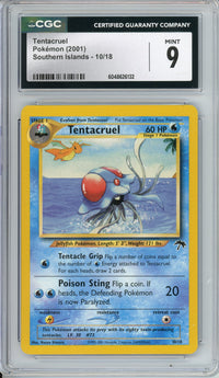 Pokemon Graded: Tentacruel 10/18 Southern Islands (2001) CGC 9