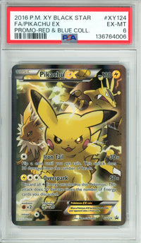 Pokemon Graded: Pikachu EX #XY124 XY Red & Blue Collection Promo (2016) Holo PSA 6