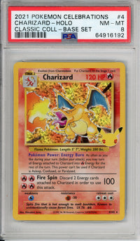 Pokemon Graded: Charizard 4/102 Celebrations Classic Collections (2021) Holo PSA 8