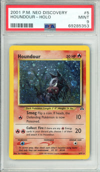 Pokemon Graded: Houndour 5/75 Neo Discovery (2001) Holo PSA 9