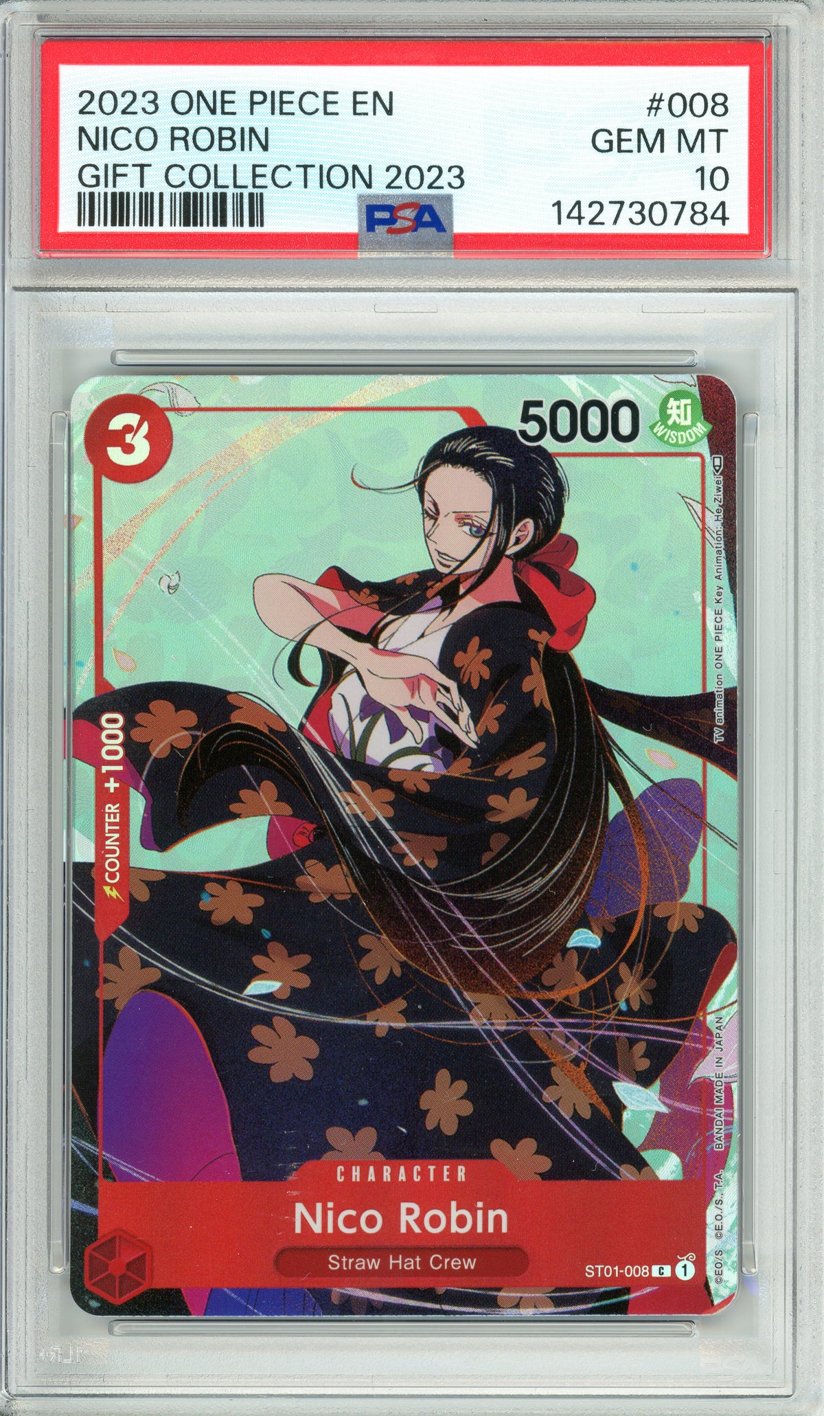 One Piece Graded: Nico Robin ST01-008 Gift Collection (2023) PSA 10