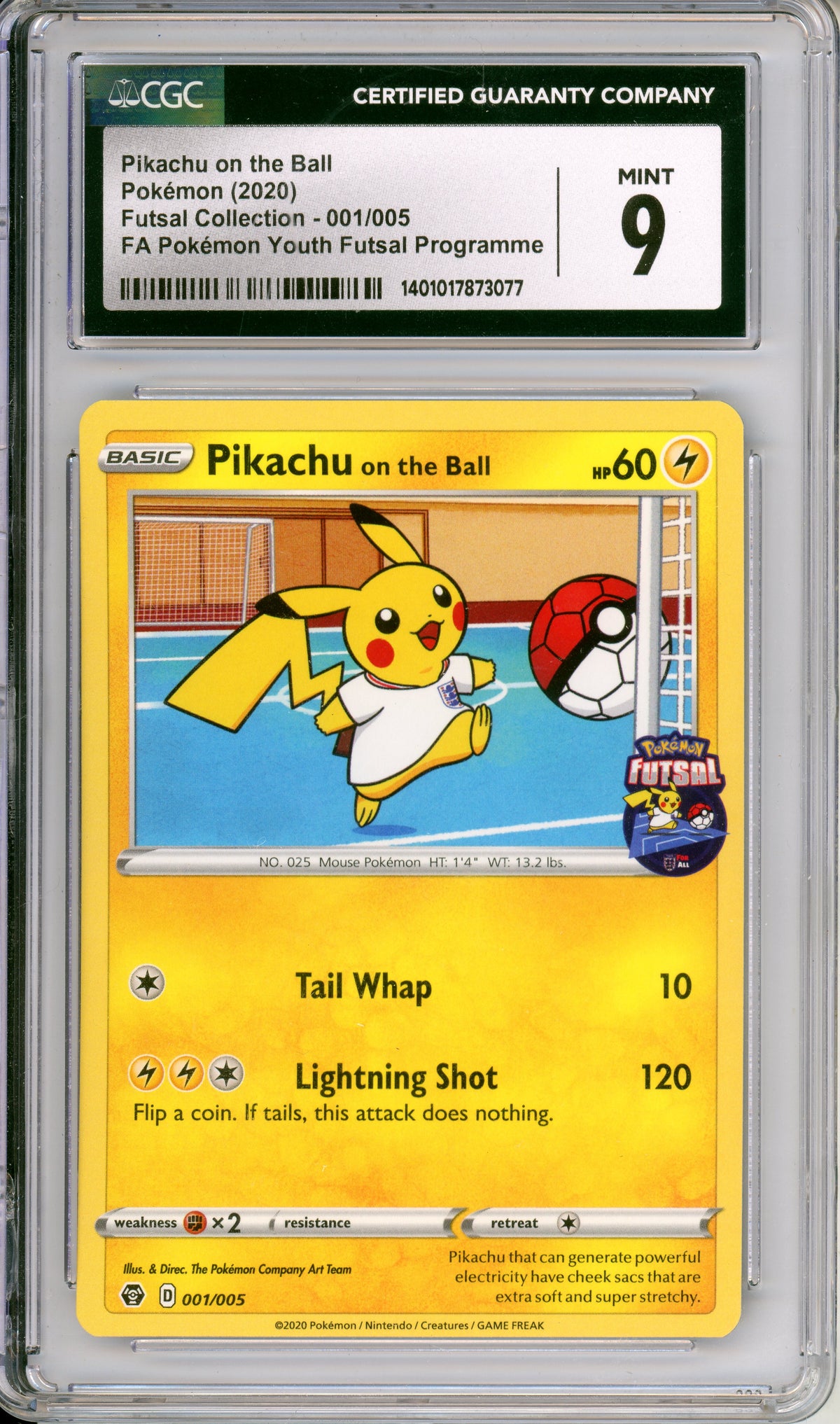 Pokemon Graded: Pikachu on the Ball #1 Pokemon Futsal Collection Promo (202) CGC 9
