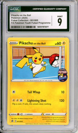 Pokemon Graded: Pikachu on the Ball #1 Pokemon Futsal Collection Promo (202) CGC 9