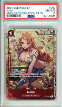 One Piece Graded: Nami ST01-007 2023 Championship Celebration Pack Foil PSA 10
