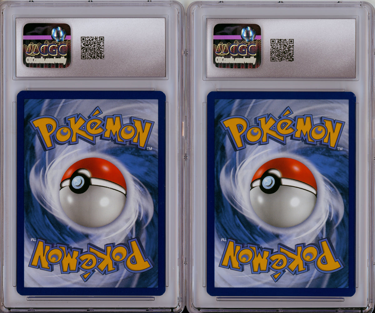 Pokemon Graded: Pikachu #25 & Eevee #131 Pokemon Together Stamp Set Of 2 CGC 9