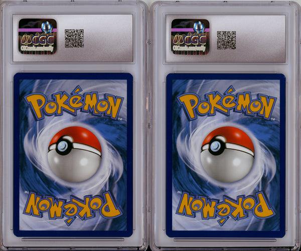Pokemon Graded: Pikachu #25 & Eevee #131 Pokemon Together Stamp Set Of 2 CGC 9