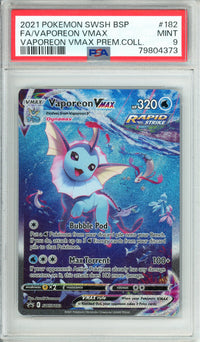 Pokemon Graded: Vaporeon VMAX #SWSH182 Premium Collection (2021) PSA 9