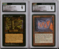 MTG Graded: Mana Crypt CGC 8, Sewers of Estark CGC 9, Giant Badger CGC 7.5, Arena CGC 8 HarperPrism Set of 4