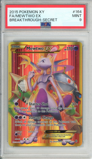 Pokemon Graded: Mewtwo EX 164/162 Breakthrough (2015) Full Art PSA 9