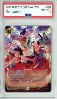 Lorcana Graded: I2I Action Song 234/204 Enchanted (2025) PSA 10