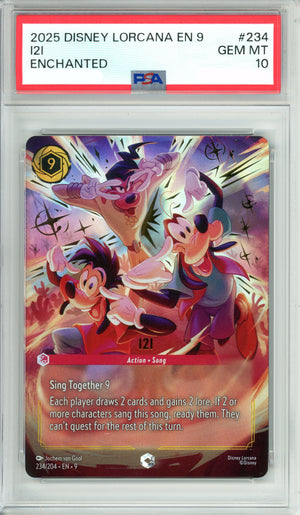 Lorcana Graded: I2I Action Song 234/204 Enchanted (2025) PSA 10