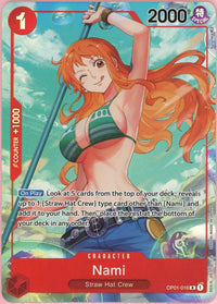 One Piece Single: Nami OP01-016 Alt Art Romance Dawn NM