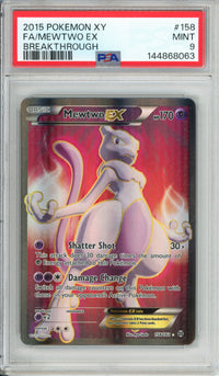 Pokemon Graded: Mewtwo EX 158/162 Breakthrough (2015) Full Art PSA 9