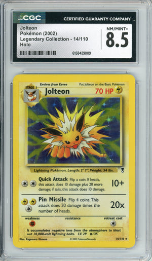 Pokemon Graded: Jolteon 14/110 Legendary Collection (2002) Holo CGC 8.5