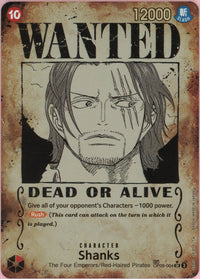 One Piece Single: Shanks Wanted Poster OP09-004 Emperors In The New World NM