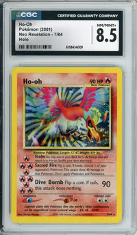 Pokemon Graded: Ho-Oh 7/64 Neo Revolution (2001) Holo CGC 8.5