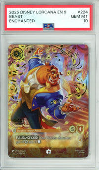 Lorcana Graded: Beast Gracious Prince 224/204 Enchanted (2025) PSA 10