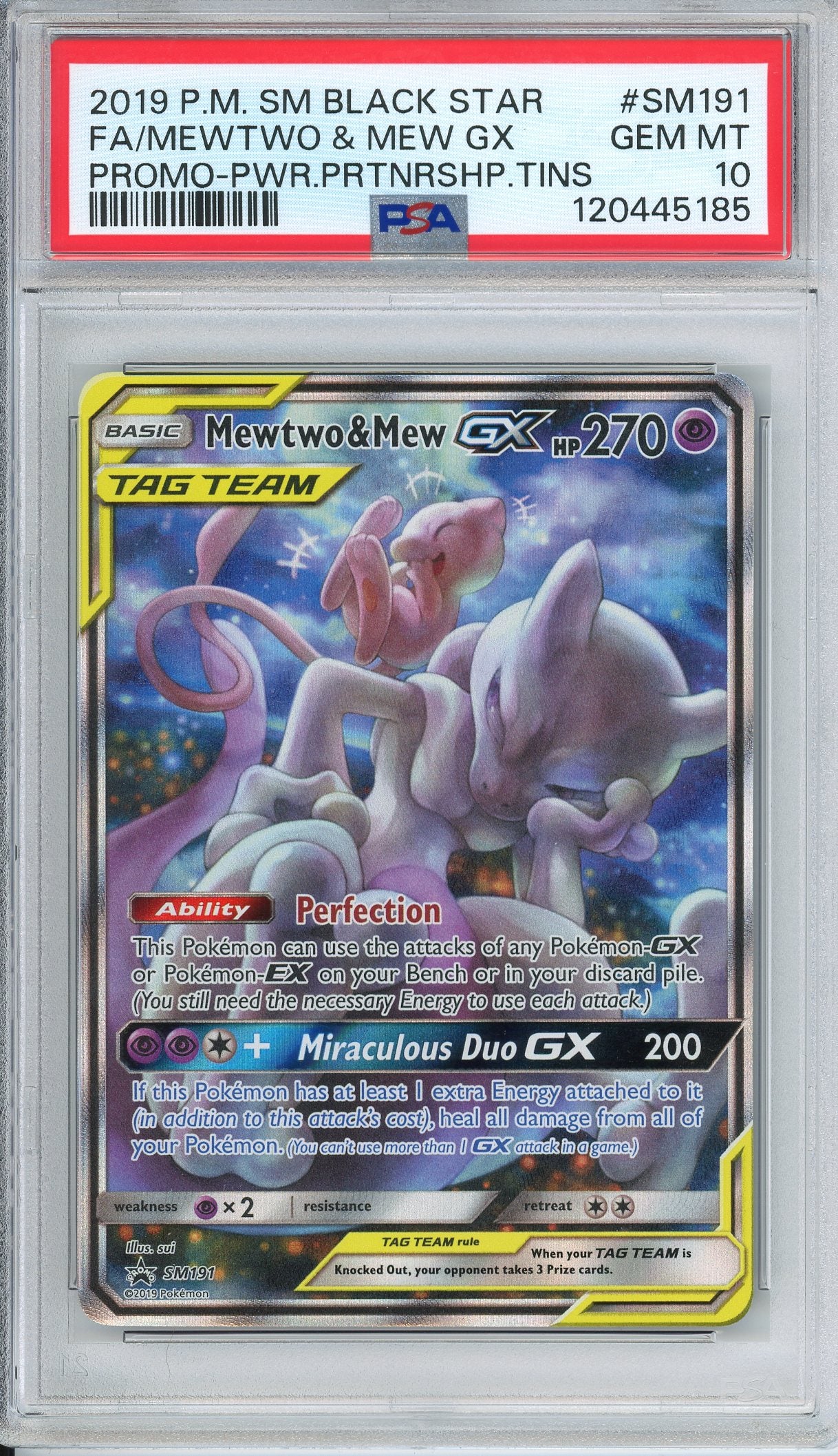 Pokemon Graded: Mewtwo & Mew GX PSA 10 – Double Infinity Gaming