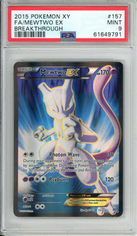 Pokemon Graded: Mewtwo EX 157/162 XY Breakthrough (2016) Full Art PSA 9
