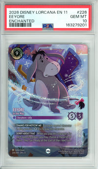 Lorcana Graded: Eeyore In the Way 226/204 Enchanted (2026) PSA 10