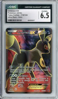 Pokemon Graded: Umbreon EX 119/124 Fates Collide (2016) Rare Holo CGC 6.5