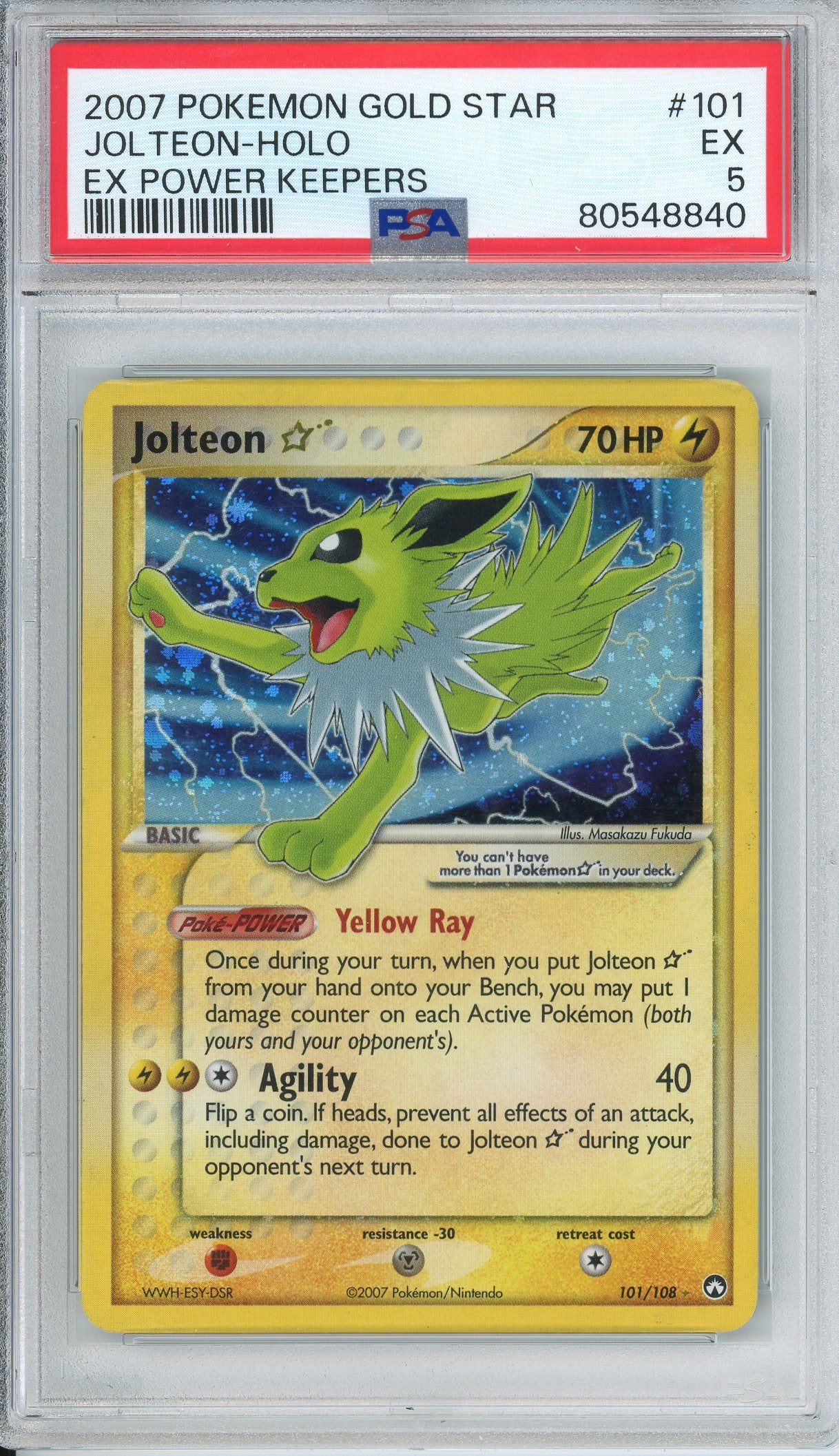 Pokemon Graded: Jolteon Gold Star PSA 5 – Double Infinity Gaming