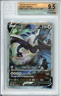 Pokemon Graded: Lugia V 186/195 Silver Tempest (2022) Holo Beckett 9.5