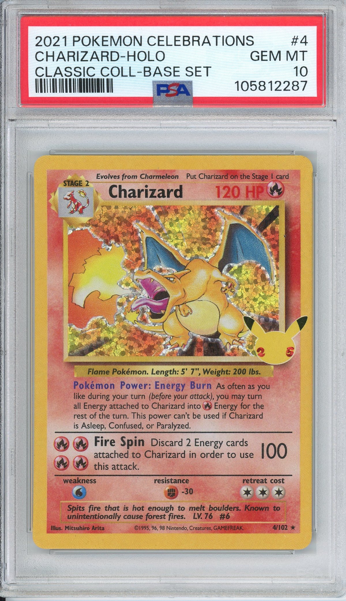 Pokemon Graded: Charizard Celebrations Holo PSA 10