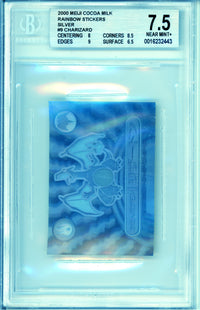 Pokemon Graded: Charizard #9 Meiji Silver Rainbow Sticker (2000) Beckett 7.5