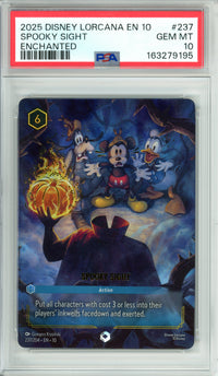 Lorcana Graded: Spooky Sight 237/204 Enchanted (2025) PSA 10