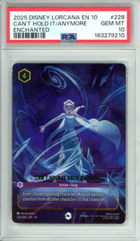 Lorcana Graded: Can't Hold It Back Anymore 228/204 Enchanted (2025) PSA 10