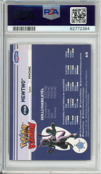 Pokemon Graded: Mewtwo #150 Danone Stadium Tip (2000) Gold PSA 9