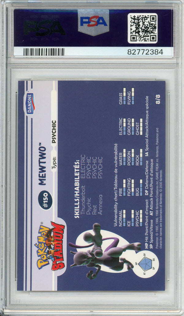 Pokemon Graded: Mewtwo #150 Danone Stadium Tip (2000) Gold PSA 9