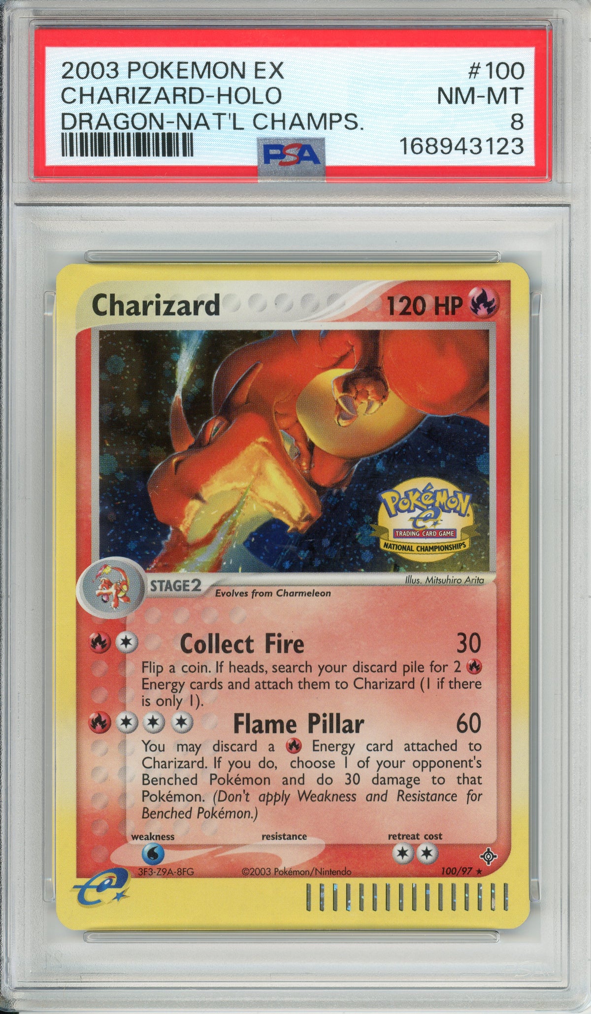 Pokemon Graded: Charizard 100/97 National Championships (2003) Holo PSA 8