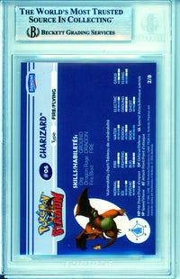 Pokemon Graded: #06 Charizard Stadium Danone (2000) Holo Beckett 7