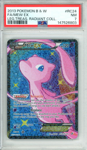Pokemon Graded: Mew EX RC24/RC25 Legendary Treasures (2013) Full Art Holo PSA 7