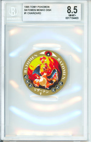 Pokemon Graded: JP Charizard #1 Batomen Menko Disk (1995) Beckett 8.5