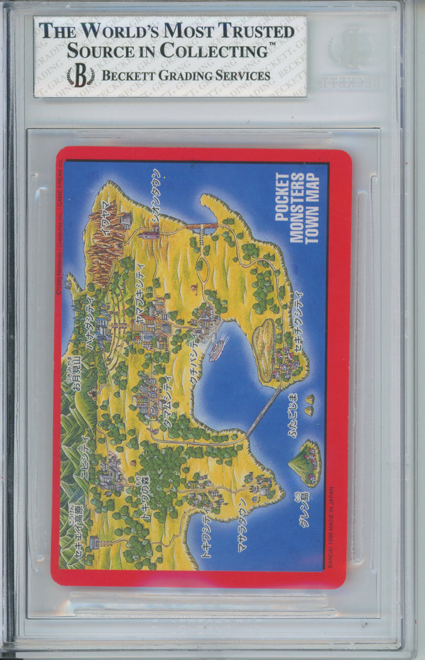Pokemon Graded: JP Charizard #000 Town Map Bandai Carddass Beckett 8