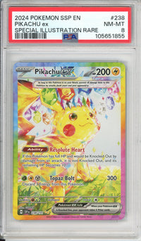 Pokemon Graded: Pikachu ex 238/191 Surging Sparks (2024) Holo PSA 8