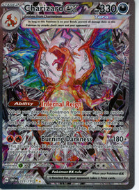 Pokemon Single: Charizard EX- 223/197 SV03 Obsidian Flames NM