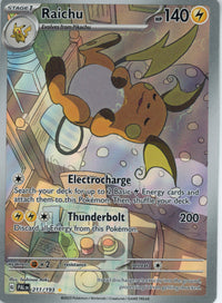 Pokemon Single: Raichu - 211/193 - SV02: Paldea Evolved NM